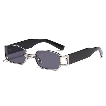 Punk Square Sunglasses - Luxury Small Frame Metal Mirror Oculos De Sol for Women - ZOOMNSTORE