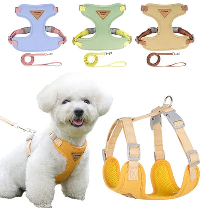 Puppy Harness and Leash Set - Breathable Vest for Small to Medium Dogs and Cats - ZOOMNSTORE