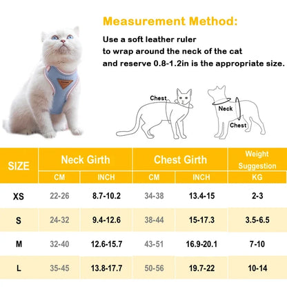 Puppy Harness and Leash Set - Breathable Vest for Small to Medium Dogs and Cats - ZOOMNSTORE