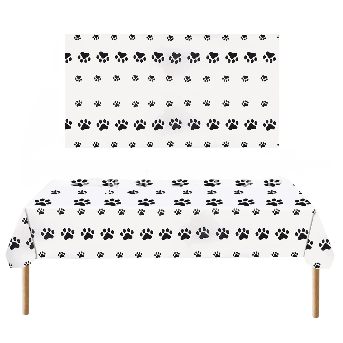 Pink Puppy Paw Birthday Party Supplies - Disposable Tableware  Decorations - ZOOMNSTORE