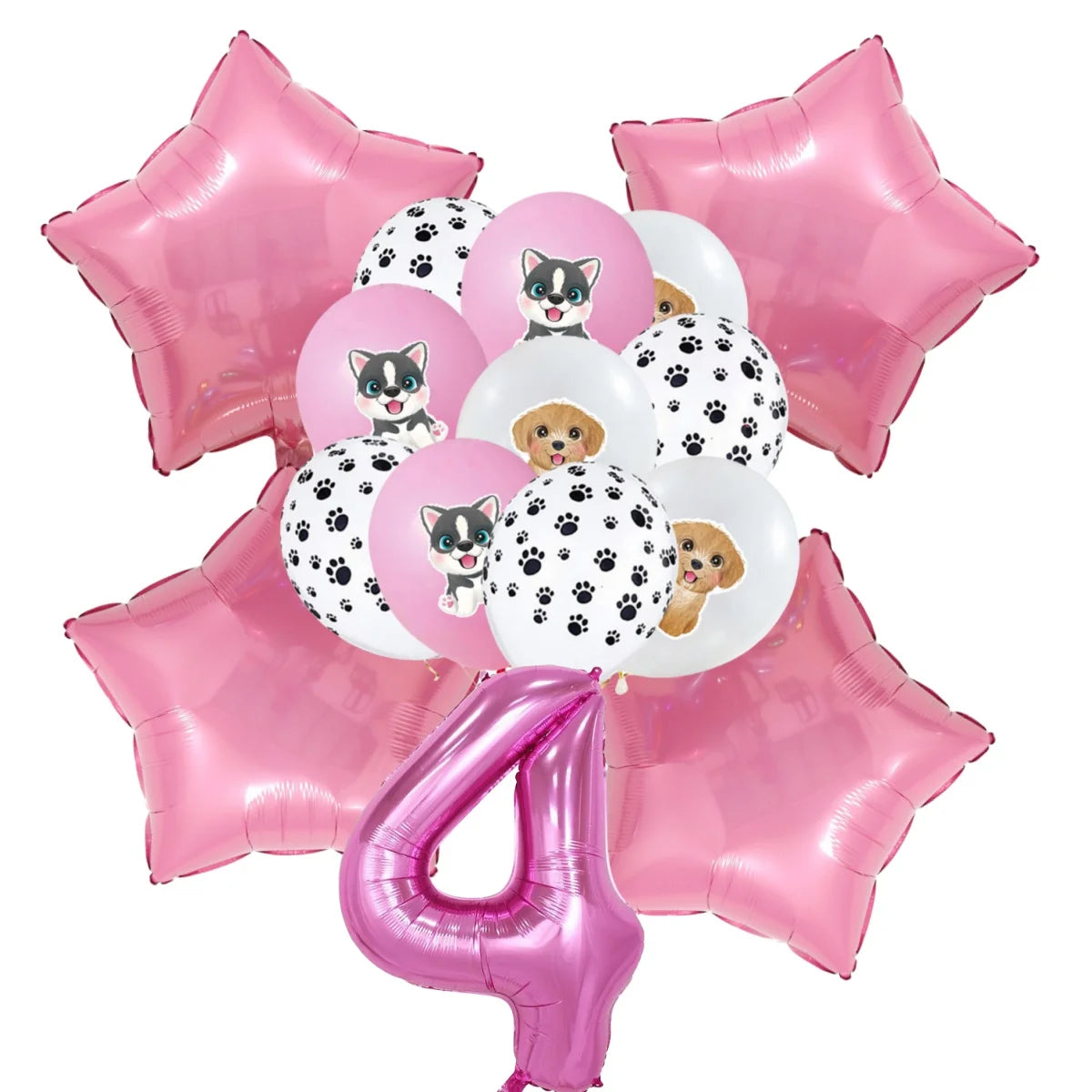 Pink Puppy Paw Birthday Party Supplies - Disposable Tableware  Decorations - ZOOMNSTORE