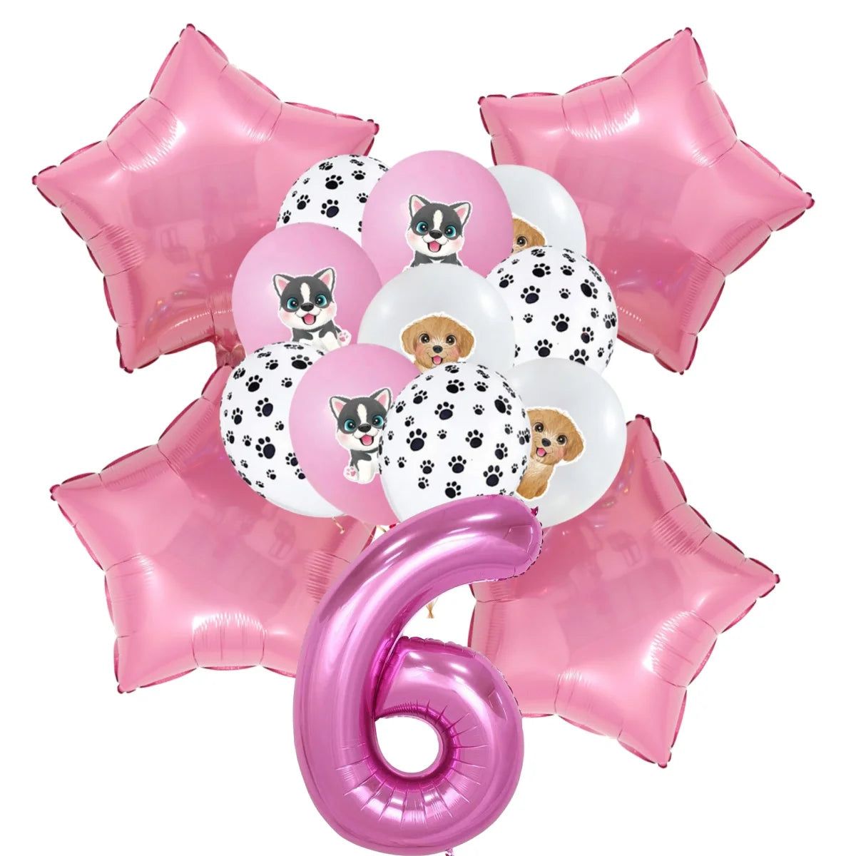 Pink Puppy Paw Birthday Party Supplies - Disposable Tableware  Decorations - ZOOMNSTORE