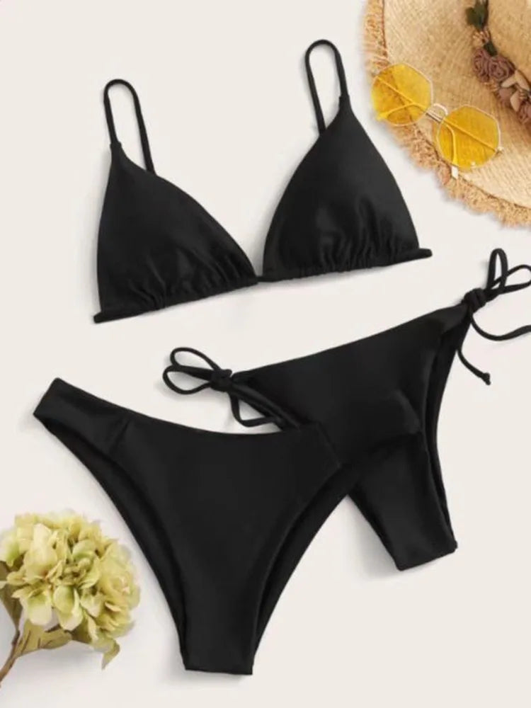 Push Up Bikini Set Women – 3 Piece Swimsuit with Adjustable Straps, Low & Mid Waist - ZOOMNSTORE