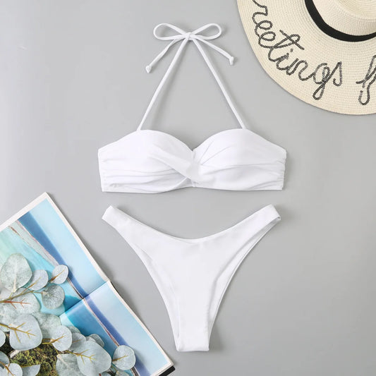 Push Up Bikini Set - Womens Halter Underwire Swimsuit 2024 - ZOOMNSTORE