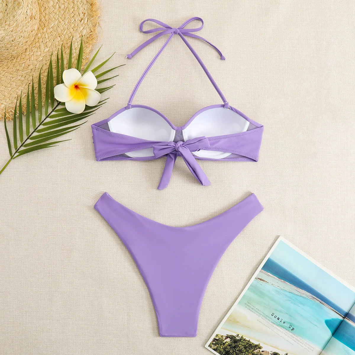 Push Up Bikini Set - Womens Halter Underwire Swimsuit 2024 - ZOOMNSTORE