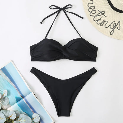 Push Up Bikini Set - Womens Halter Underwire Swimsuit 2024 - ZOOMNSTORE
