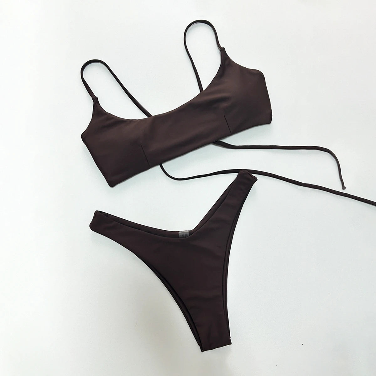 Push Up Bikinis - Sexy Women Swimwear Set With Bandage Bikini Top & High Waist Bottom - ZOOMNSTORE