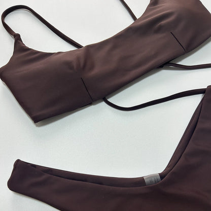 Push Up Bikinis - Sexy Women Swimwear Set With Bandage Bikini Top & High Waist Bottom - ZOOMNSTORE