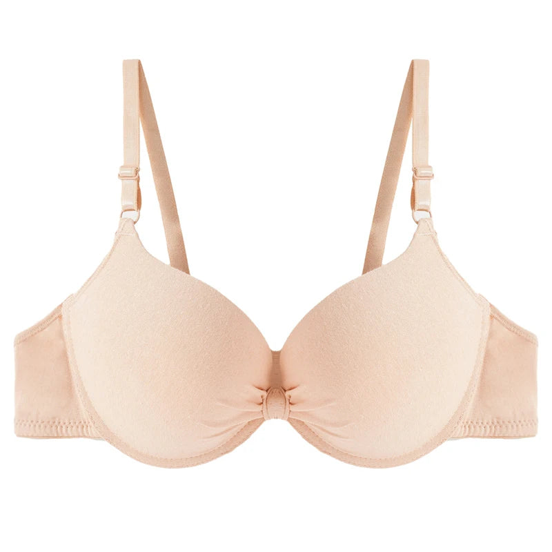 Push Up Bra - Cotton Underwire Deep V Lingerie With Adjustable Straps - ZOOMNSTORE