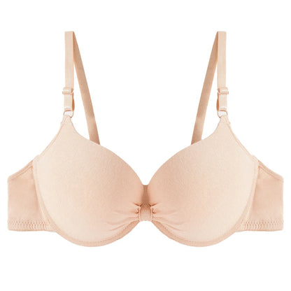 Push Up Bra - Cotton Underwire Deep V Lingerie With Adjustable Straps - ZOOMNSTORE