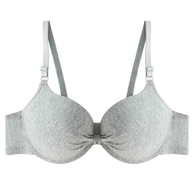 Push Up Bra - Cotton Underwire Deep V Lingerie With Adjustable Straps - ZOOMNSTORE