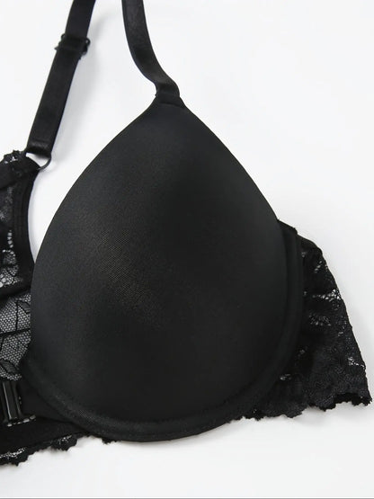 Deep V Lace Push-Up Bra - Sexy Comfortable Womens Underwear - ZOOMNSTORE