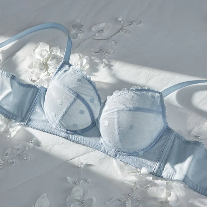 Push Up Bra French Style Underwire Lace Sheer Multiway With Adjustable Straps - ZOOMNSTORE