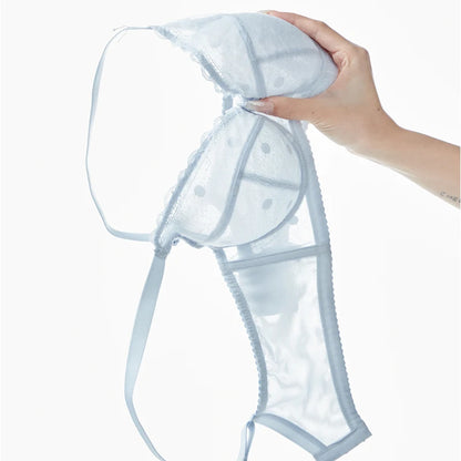 Push Up Bra French Style Underwire Lace Sheer Multiway With Adjustable Straps - ZOOMNSTORE