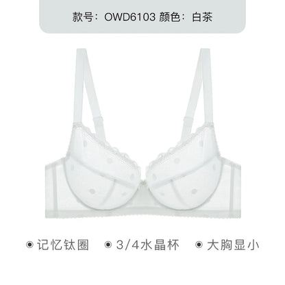 Push Up Bra French Style Underwire Lace Sheer Multiway With Adjustable Straps - ZOOMNSTORE