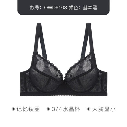 Push Up Bra French Style Underwire Lace Sheer Multiway With Adjustable Straps - ZOOMNSTORE