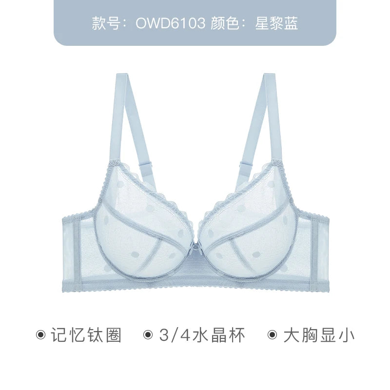 Push Up Bra French Style Underwire Lace Sheer Multiway With Adjustable Straps - ZOOMNSTORE