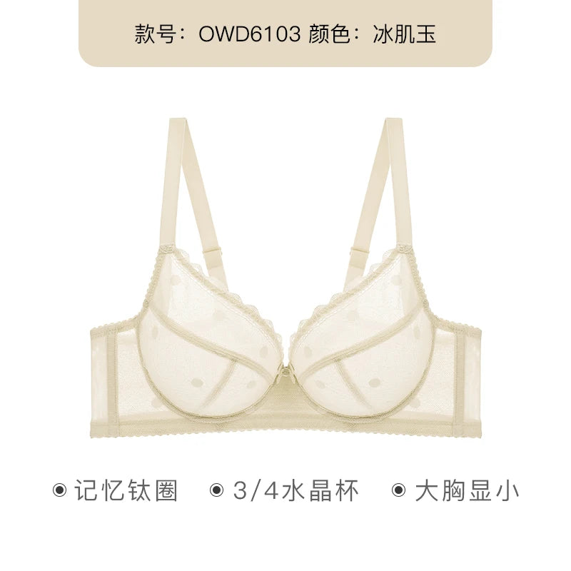 Push Up Bra French Style Underwire Lace Sheer Multiway With Adjustable Straps - ZOOMNSTORE