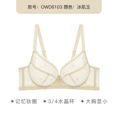 Push Up Bra French Style Underwire Lace Sheer Multiway With Adjustable Straps - ZOOMNSTORE
