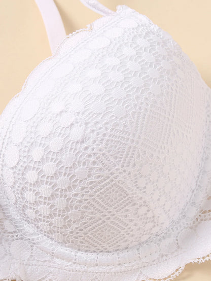 Lace Underwire Push-Up Bra - Comfortable Breathable Lingerie in B C D Cups - ZOOMNSTORE