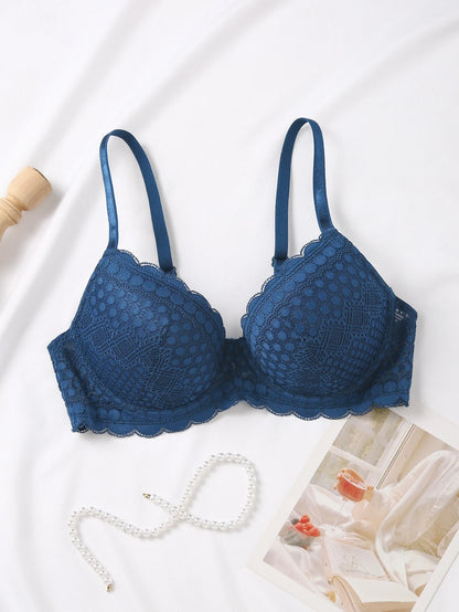 Lace Underwire Push-Up Bra - Comfortable Breathable Lingerie in B C D Cups - ZOOMNSTORE