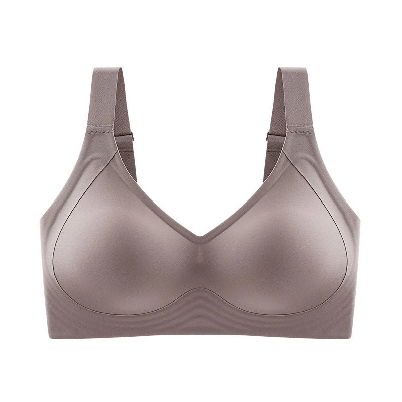 Plus Size Wireless Push-Up Bra - Seamless Thin Cup Bralette M-6XL - ZOOMNSTORE