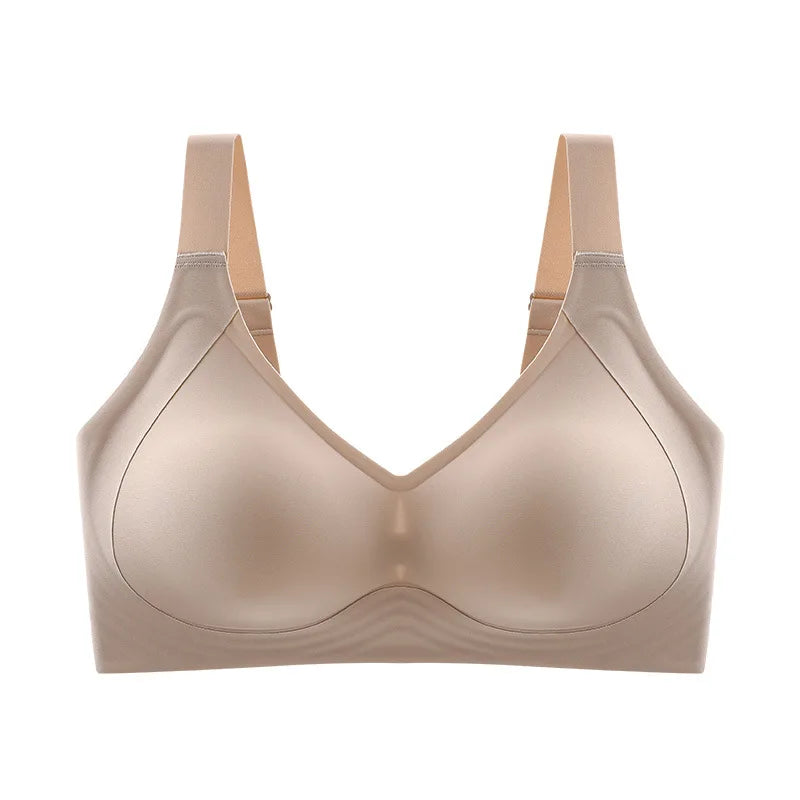 Plus Size Wireless Push-Up Bra - Seamless Thin Cup Bralette M-6XL - ZOOMNSTORE