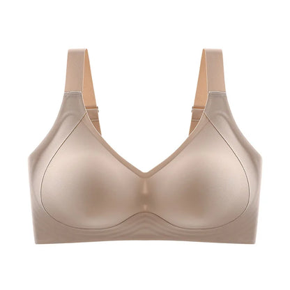 Plus Size Wireless Push-Up Bra - Seamless Thin Cup Bralette M-6XL - ZOOMNSTORE