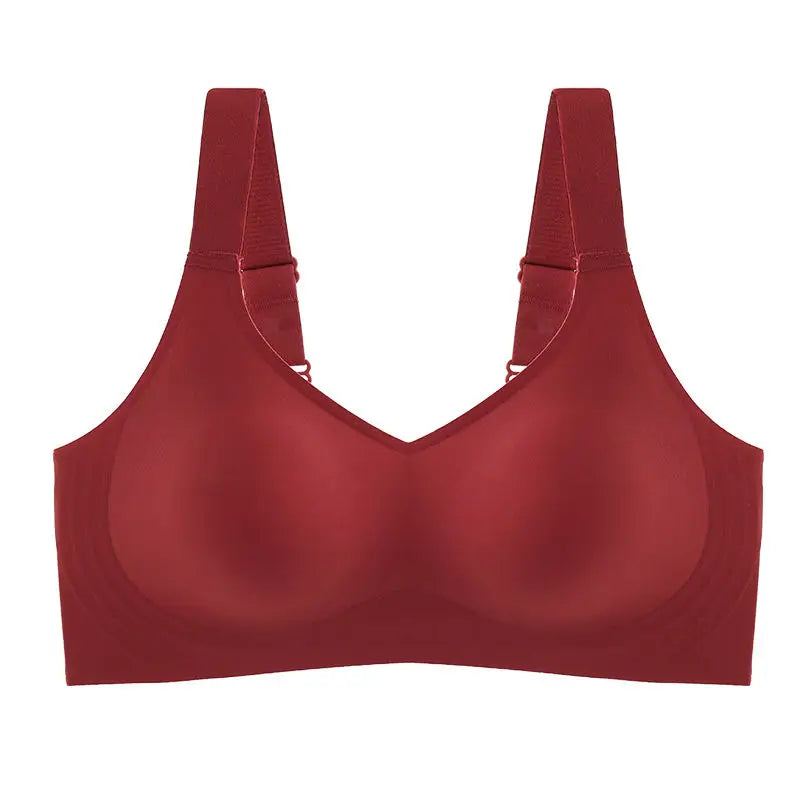 Push-Up Bra Women - Seamless Wire Free Sports Bra With Adjustable Straps, Large Size - ZOOMNSTORE