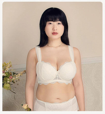 Push Up Lace Bra - Large Size Lingerie With Underwire Support & Adjustable Straps - ZOOMNSTORE