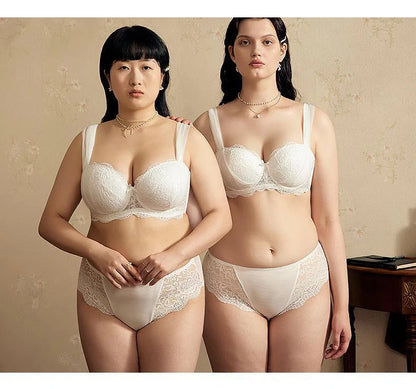 Push Up Lace Bra - Large Size Lingerie With Underwire Support & Adjustable Straps - ZOOMNSTORE
