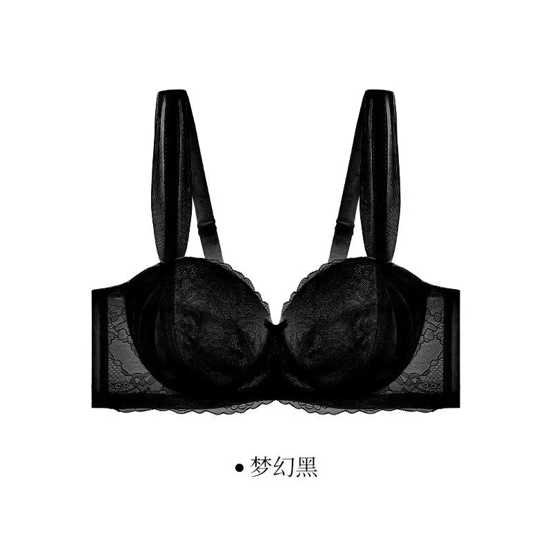 Push Up Lace Bra - Large Size Lingerie With Underwire Support & Adjustable Straps - ZOOMNSTORE