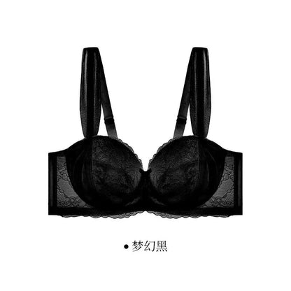 Push Up Lace Bra - Large Size Lingerie With Underwire Support & Adjustable Straps - ZOOMNSTORE