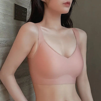 Push Up Seamless Bra - Wire Free Padded Comfort Bra With Adjustable Wide Straps - ZOOMNSTORE