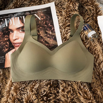 Push Up Seamless Bra - Wire Free Padded Comfort Bra With Adjustable Wide Straps - ZOOMNSTORE