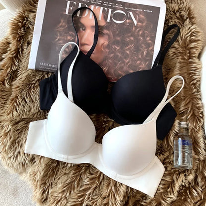 Push-Up Seamless Bra - Wireless Padded 3/4 Cup Bra With Adjustable Straps & Back Closure - ZOOMNSTORE
