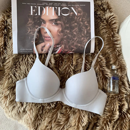 Push-Up Seamless Bra - Wireless Padded 3/4 Cup Bra With Adjustable Straps & Back Closure - ZOOMNSTORE
