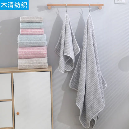 Quick-Drying Towel Coral Fleece Towels Bath Towels Thickened Absorbent for Swimming Pool Sports Fitness Gift Towels - ZOOMNSTORE