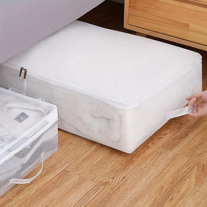Quilt Storage Bag - Large Capacity PVC Under Bed Storage Box with Handles - ZOOMNSTORE