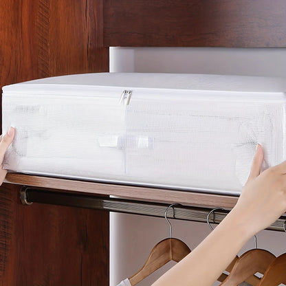 Quilt Storage Bag - Large Capacity PVC Under Bed Storage Box with Handles - ZOOMNSTORE