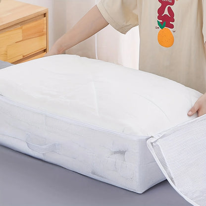 Quilt Storage Bag - Large Capacity PVC Under Bed Storage Box with Handles - ZOOMNSTORE