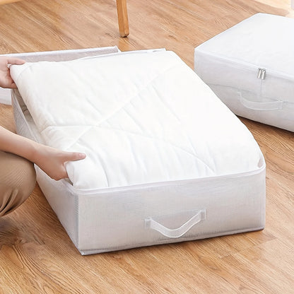 Quilt Storage Bag - Large Capacity PVC Under Bed Storage Box with Handles - ZOOMNSTORE