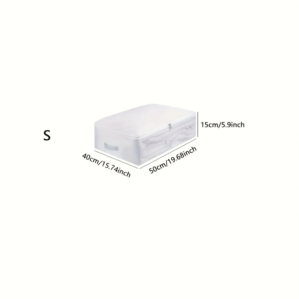 Quilt Storage Bag - Large Capacity PVC Under Bed Storage Box with Handles - ZOOMNSTORE