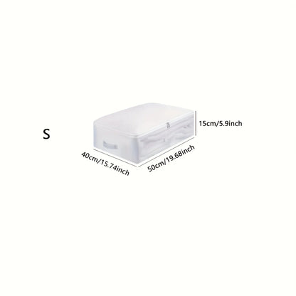 Quilt Storage Bag - Large Capacity PVC Under Bed Storage Box with Handles - ZOOMNSTORE