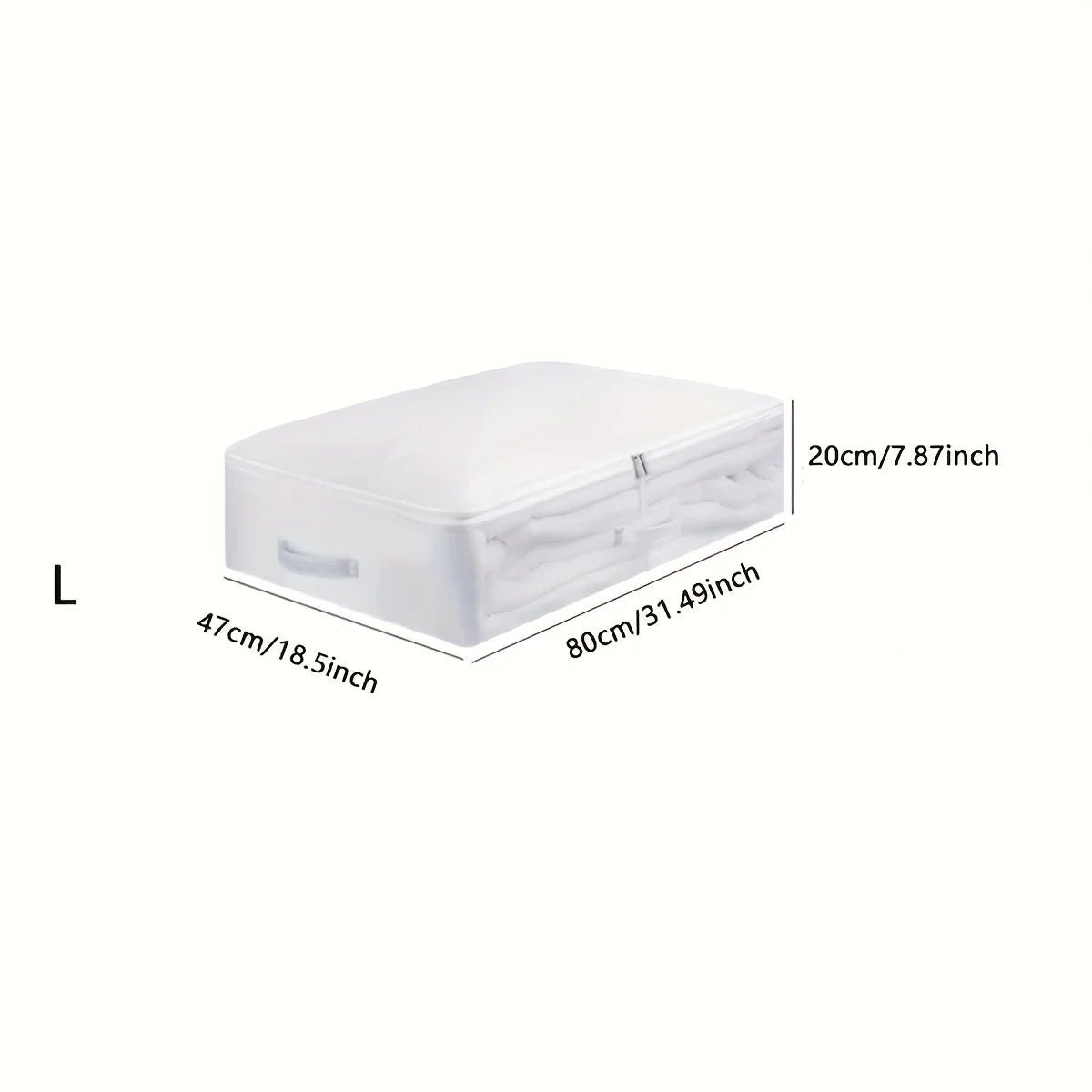 Quilt Storage Bag - Large Capacity PVC Under Bed Storage Box with Handles - ZOOMNSTORE