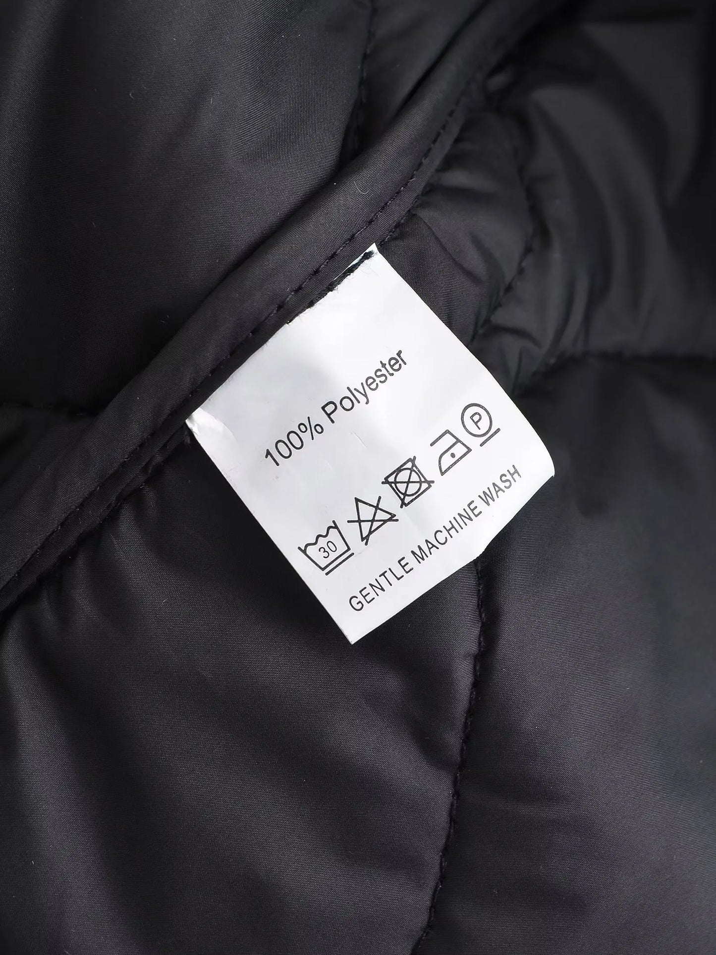Quilted Jacket Women - Cropped Coat With Bow Lace-Up, Long Sleeve Casual Outerwear - ZOOMNSTORE