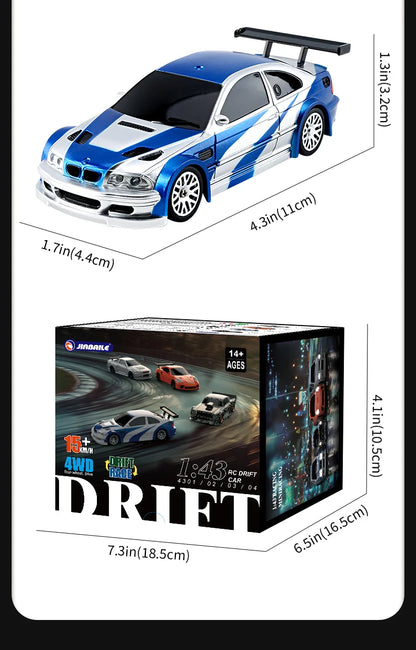 143 4WD RC Drift Car - High Speed Remote Control Mini Racing Car for Boys - ZOOMNSTORE