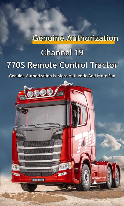 HUINA 1501 770S RC Tractor Truck - 118 Scale Alloy Engineering Vehicle with Lights and Sounds - ZOOMNSTORE