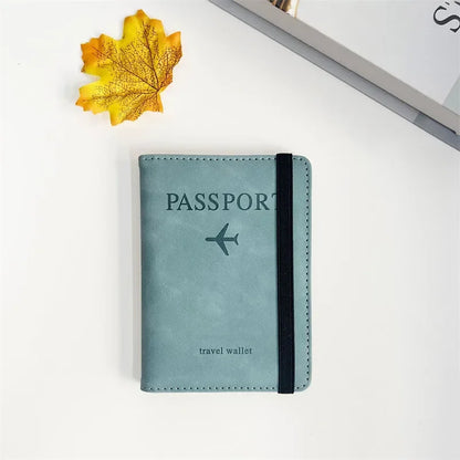 RFID Blocking Leather Passport Holder Wallet - Multi-Function Travel Case for Men  Women - ZOOMNSTORE
