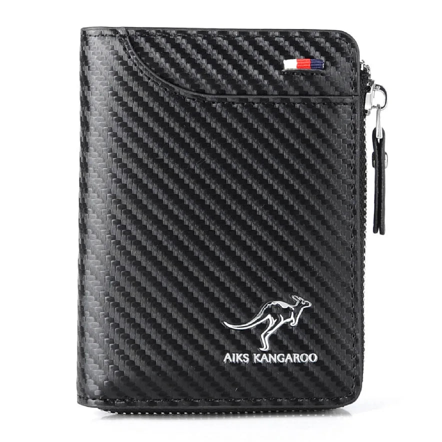 Luxury RFID Blocking Wallet - Mens Zipper Business Card Holder - ZOOMNSTORE